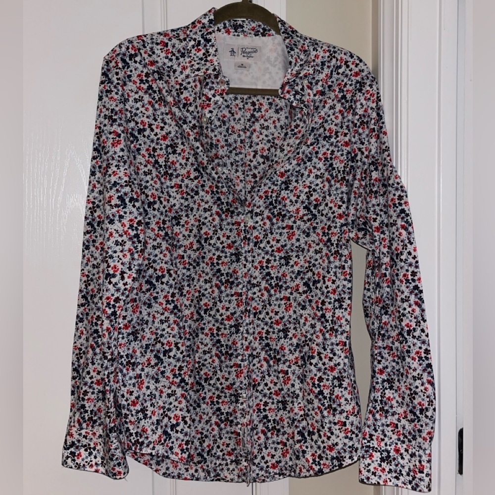 Original Penguin by Munsingwear Multicolor Floral Men’s M Cotton Shirt Like New